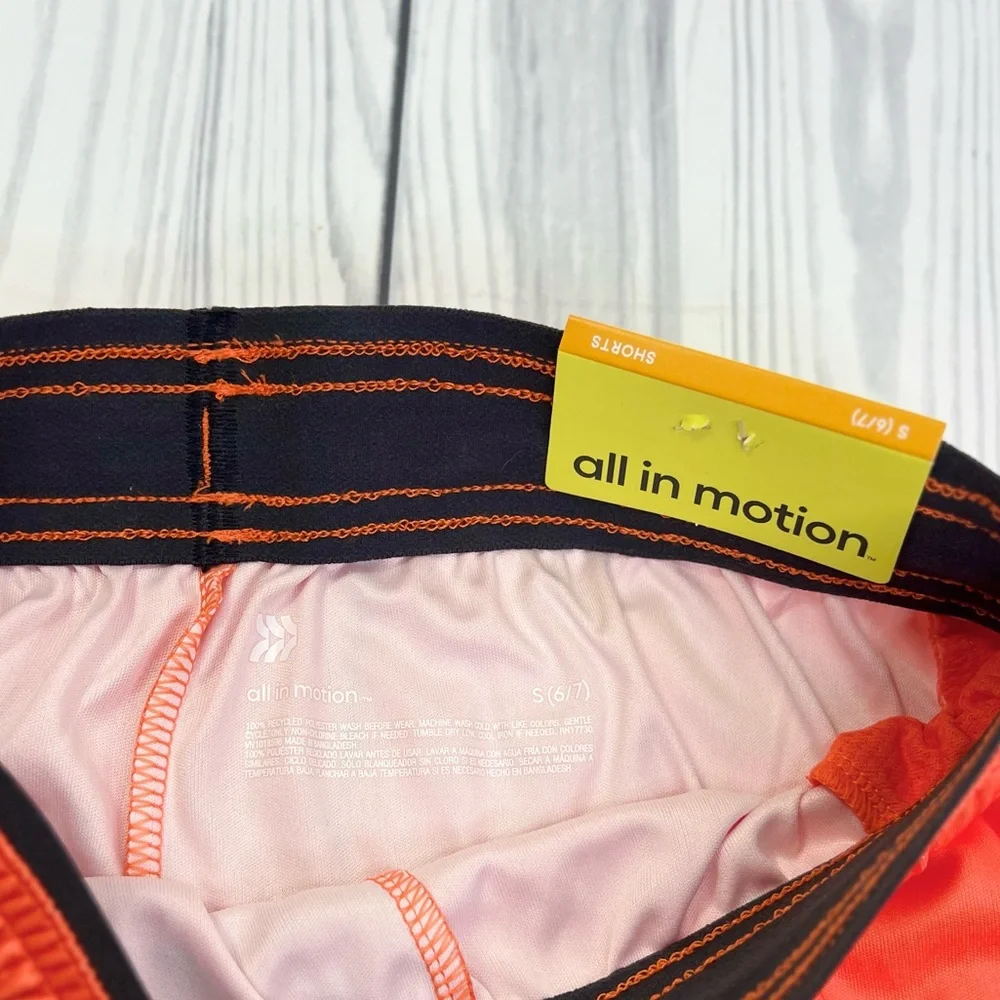 All In Motion Boys Orange Shorts
